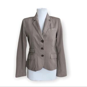 J Crew Wool Schoolboy Blazer size 0 Lined Tan Jacket Beige